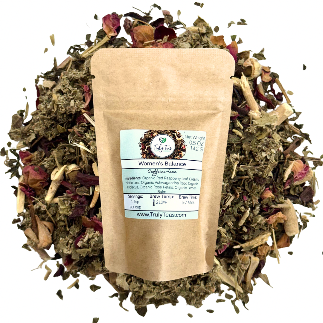 Truly Teas - Women's Balance Herbal Tea – Botanical Wellness Blend: 2.0 oz Loose