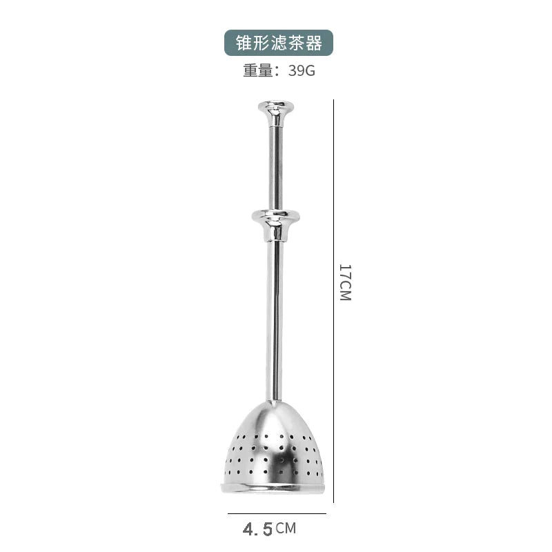 304 Stainless Steel Tea Filter Tea Ball Tea Partition Hanging Pipe Handle Tea Making Device Retractable Tea Funnel Teaware304 Stainless Steel Tea Filter Tea Ball Tea Partition Hanging Pipe Handle Tea Making Device Retractable Tea Funnel Teaware - Premium Supply from SanTee Coffee and Tea Company  - Just $8! Shop now at SanTee Coffee and Tea Company 