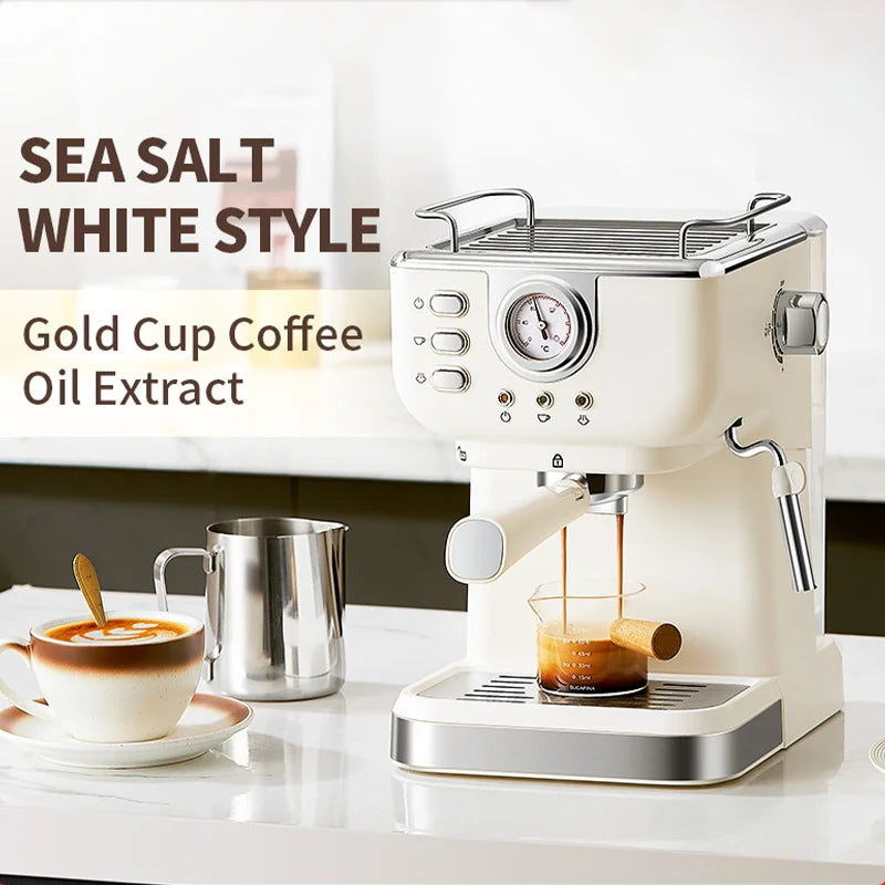Electric Espresso Coffee Machine Cafetera Semi Automatic 20 Bar Coffee Maker 220V EU Automatic Milk Frother Cappuccino Hot WaterElectric Espresso Coffee Machine Cafetera Semi Automatic 20 Bar Coffee Maker 220V EU Automatic Milk Frother Cappuccino Hot Water - Premium Coffee Supplies from SanTee Coffee and Tea Company - Just $115! Shop now at SanTee Coffee and Tea Company