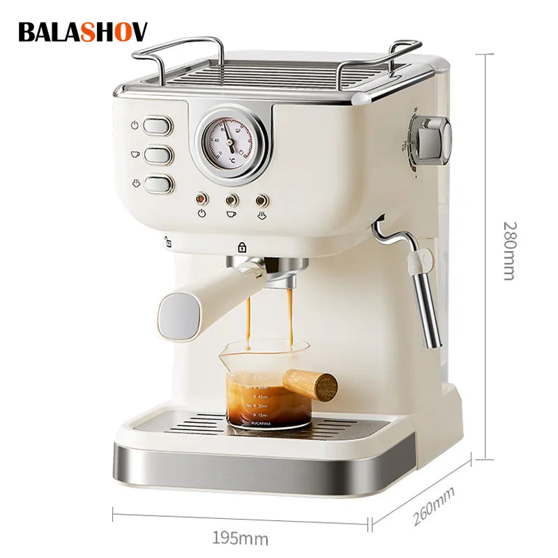 Electric Espresso Coffee Machine Cafetera Semi Automatic 20 Bar Coffee Maker 220V EU Automatic Milk Frother Cappuccino Hot WaterElectric Espresso Coffee Machine Cafetera Semi Automatic 20 Bar Coffee Maker 220V EU Automatic Milk Frother Cappuccino Hot Water - Premium Coffee Supplies from SanTee Coffee and Tea Company - Just $115! Shop now at SanTee Coffee and Tea Company