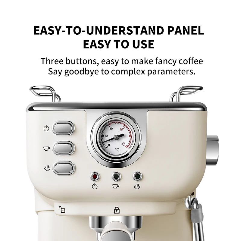 Electric Espresso Coffee Machine Cafetera Semi Automatic 20 Bar Coffee Maker 220V EU Automatic Milk Frother Cappuccino Hot WaterElectric Espresso Coffee Machine Cafetera Semi Automatic 20 Bar Coffee Maker 220V EU Automatic Milk Frother Cappuccino Hot Water - Premium Coffee Supplies from SanTee Coffee and Tea Company - Just $115! Shop now at SanTee Coffee and Tea Company