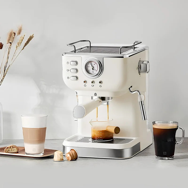 Electric Espresso Coffee Machine Cafetera Semi Automatic 20 Bar Coffee Maker 220V EU Automatic Milk Frother Cappuccino Hot WaterElectric Espresso Coffee Machine Cafetera Semi Automatic 20 Bar Coffee Maker 220V EU Automatic Milk Frother Cappuccino Hot Water - Premium Coffee Supplies from SanTee Coffee and Tea Company - Just $115! Shop now at SanTee Coffee and Tea Company