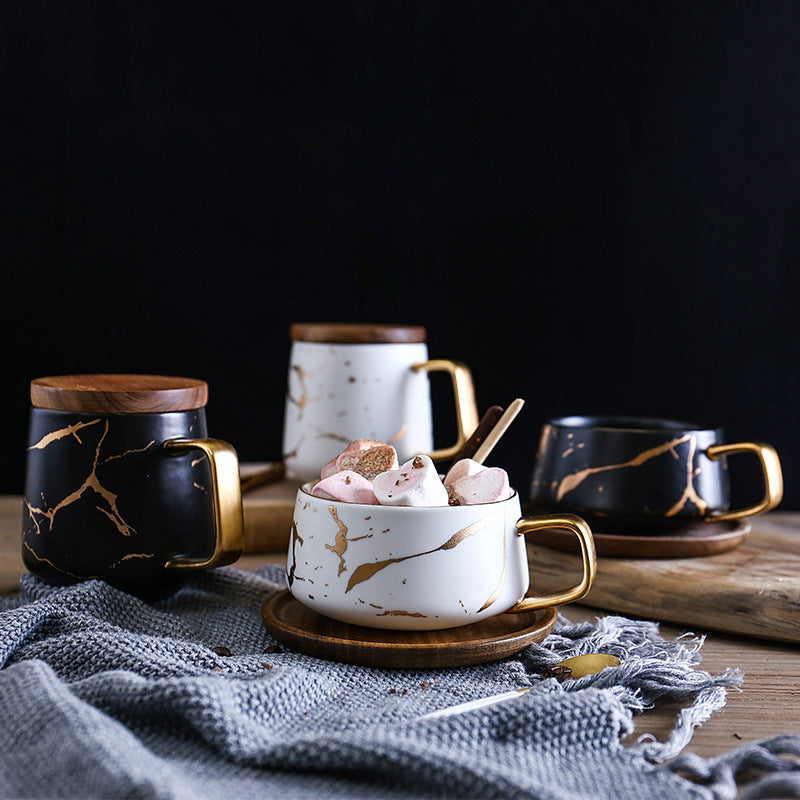 Coffee Mugs Marble Gold InlayCoffee Mugs Marble Gold Inlay - Premium from SanTee Coffee and Tea Company - Just $43.00! Shop now at SanTee Coffee and Tea Company