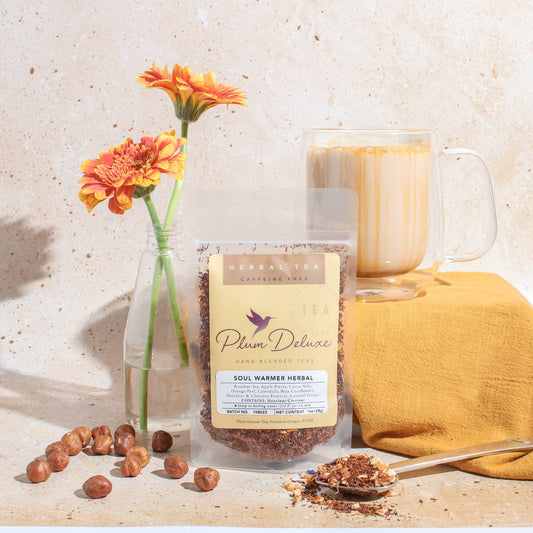 Soul Warmer Herbal Tea (Caramel Chestnut)Soul Warmer Herbal Tea (Caramel Chestnut) - Premium Tea from Plum Deluxe Tea - Just $10! Shop now at SanTee Coffee and Tea Company 