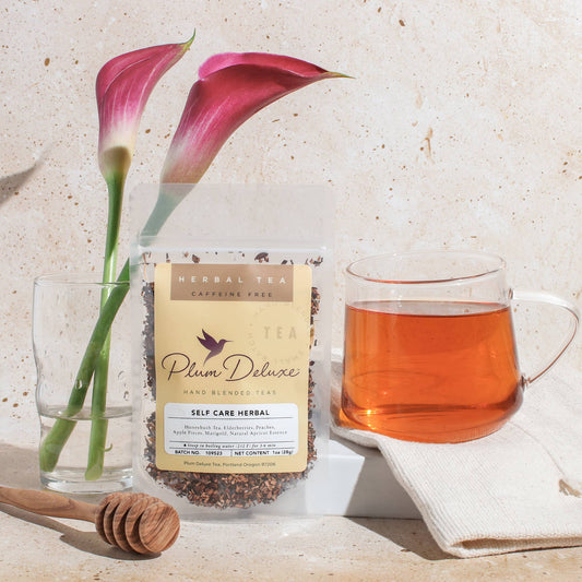 Self Care Apricot Elderberry Herbal TeaSelf Care Apricot Elderberry Herbal Tea - Premium Tea from Plum Deluxe Tea - Just $10! Shop now at SanTee Coffee and Tea Company 