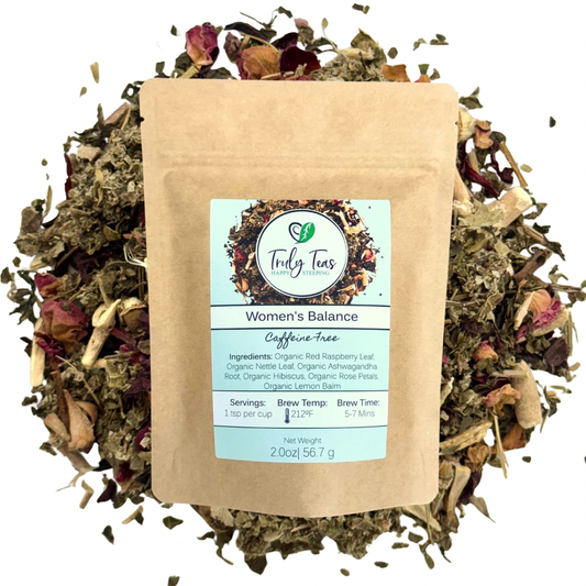 Truly Teas - Women's Balance Herbal Tea – Botanical Wellness Blend: 2.0 oz Loose