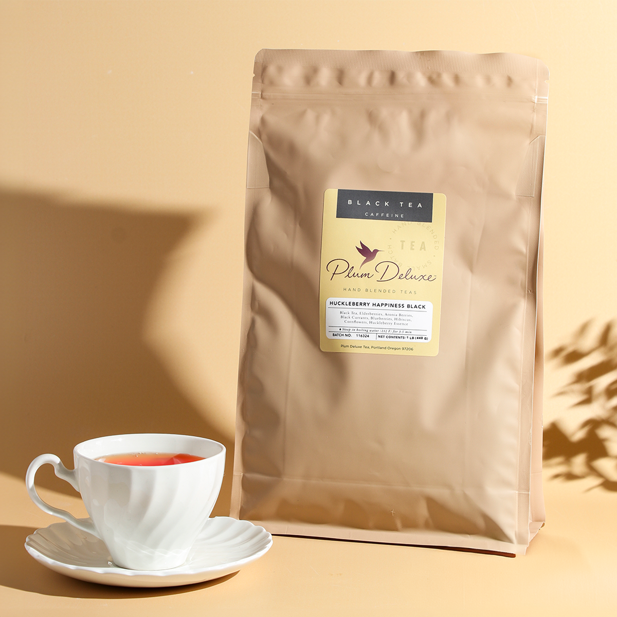 Plum Deluxe Tea - Strawberry Echinacea Immunity Herbal Loose Leaf Tea: 1 lb