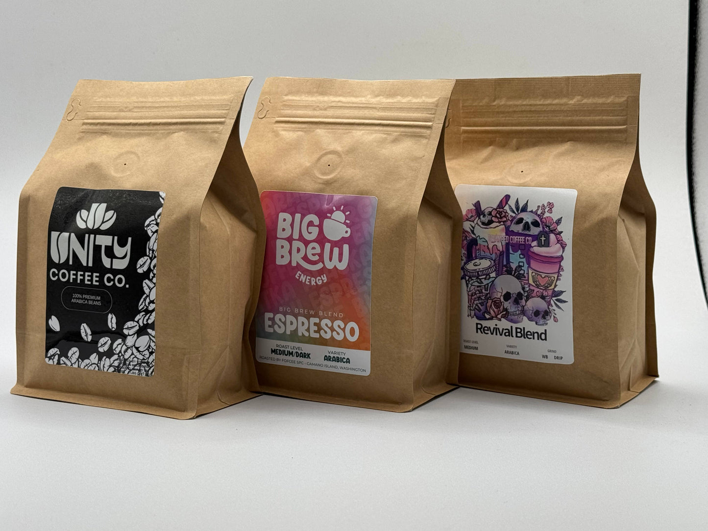 Fofcee Coffee - NEW RETAIL SIZE! 12oz Wholesale Coffee DRIP BLEND: Drip / Custom Label / Medium (good for espresso)