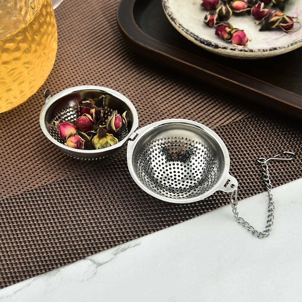 Creative Pendant Chain Tea Ball 304 Stainless Steel Tea Compartment Silver House Teapot Tea Filter Tea Making Device Scented Tea Brewing Tea Strainer