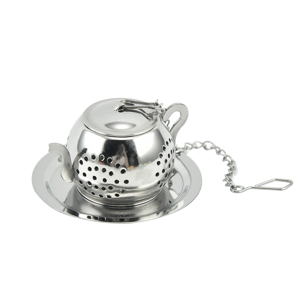 Creative Pendant Chain Tea Ball 304 Stainless Steel Tea Compartment Silver House Teapot Tea Filter Tea Making Device Scented Tea Brewing Tea Strainer