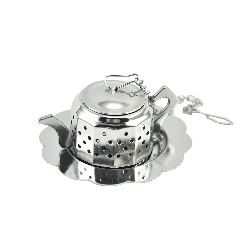 Creative Pendant Chain Tea Ball 304 Stainless Steel Tea Compartment Silver House Teapot Tea Filter Tea Making Device Scented Tea Brewing Tea Strainer